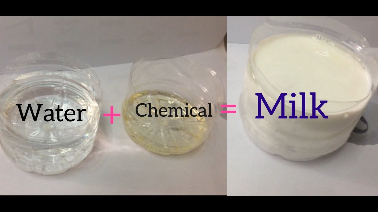 How to make fake milk water and chemical