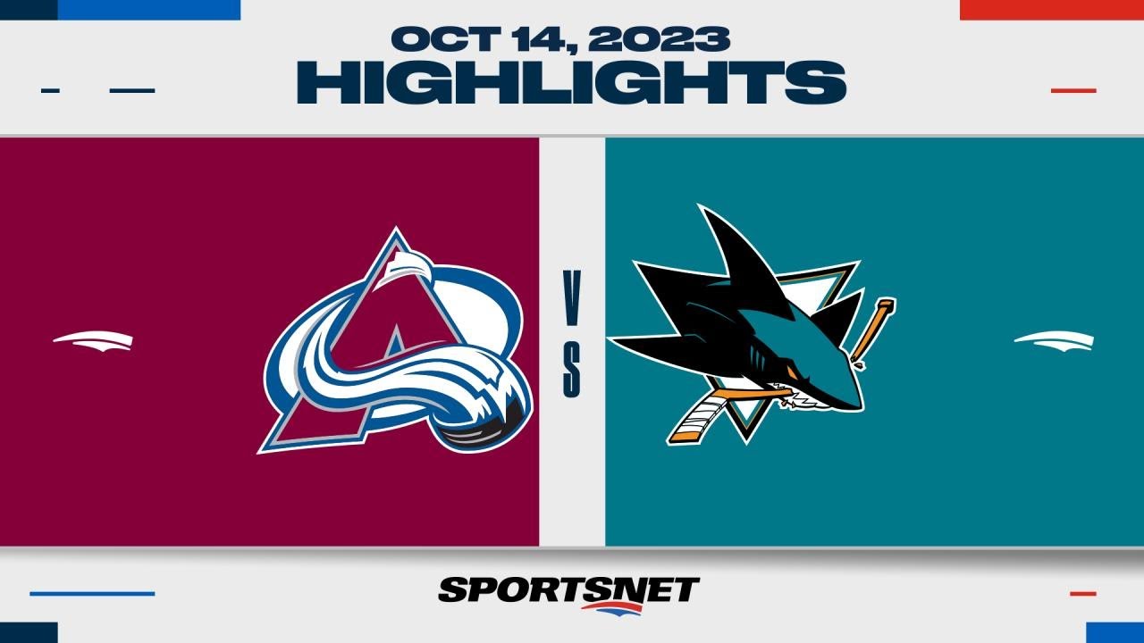 NHL Highlights | Avalanche vs. Sharks - October 14, 2023