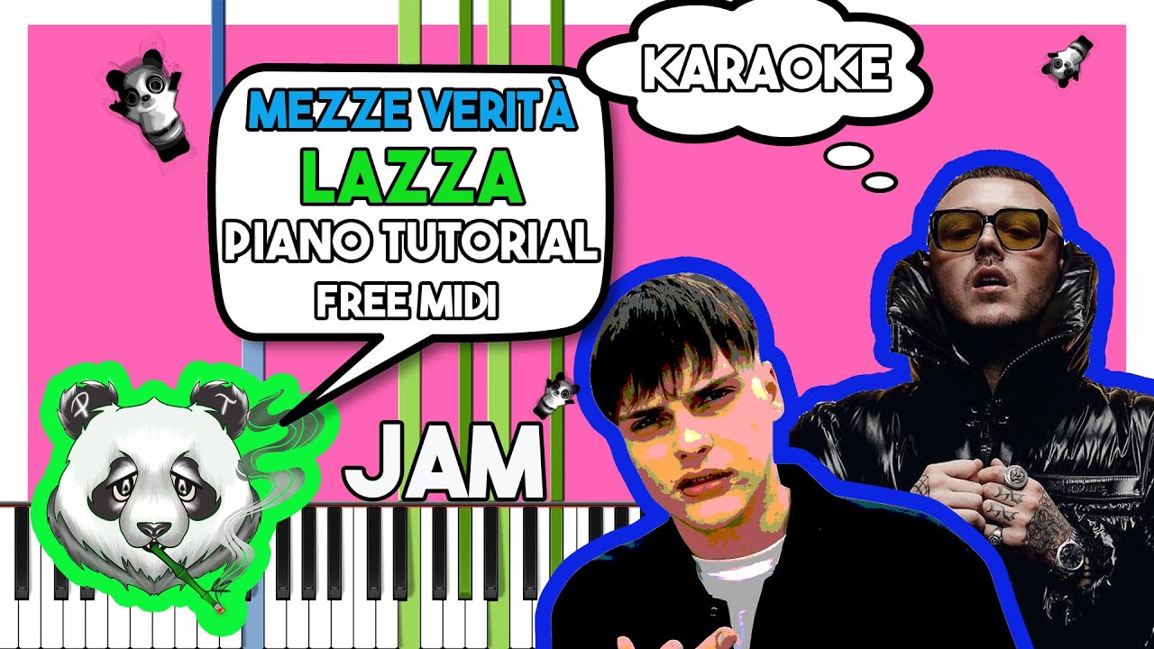 LAZZA ft KID YUGI - MEZZE VERITÀ (JAM) - INSTRUMENTAL Piano Tutorial