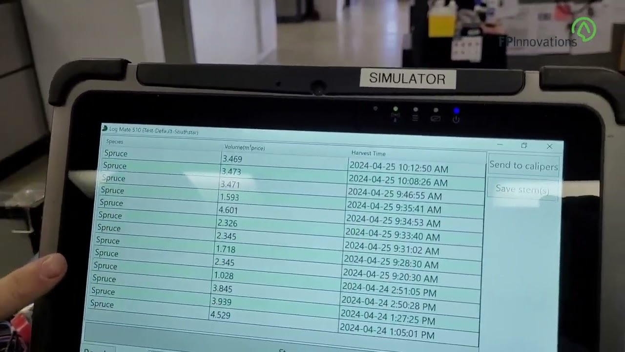 Log Mate 510 view processed logs & send data to calipers