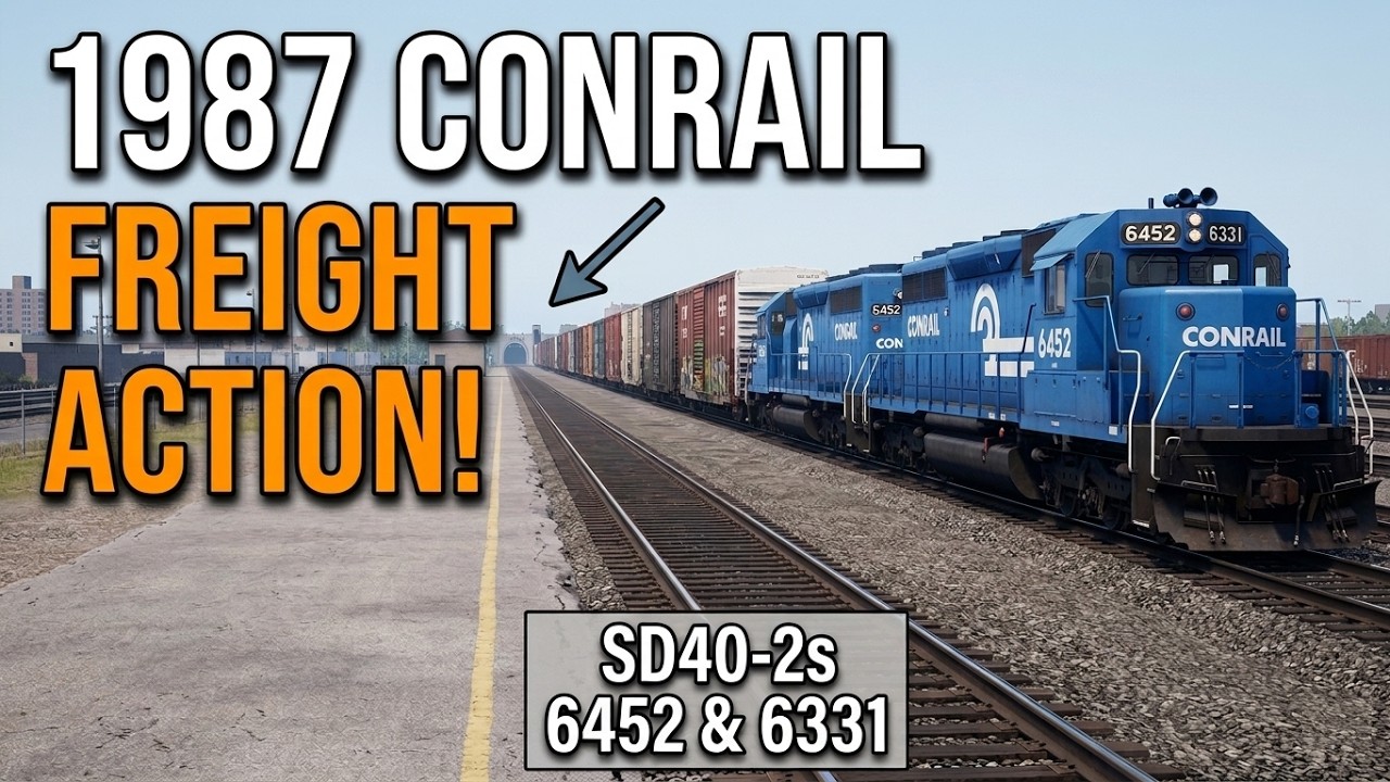 Conrail Mixed Freight Windsor Ontario 1987