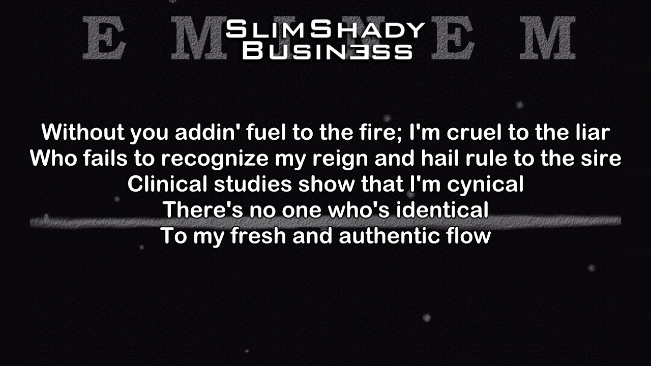 Eminem - Tonite [With Lyrics] (1996)
