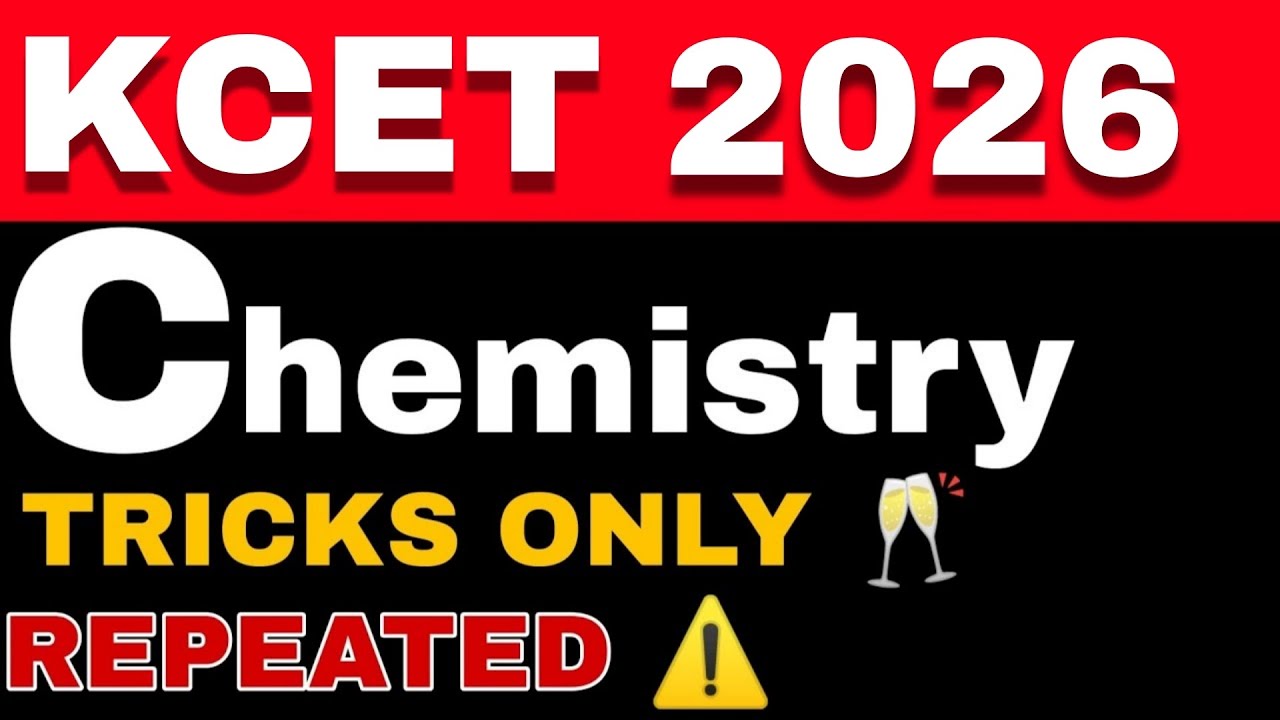 KCET CHEMISTRY SHORTCUT TRICKS 2024|HOW TO GET MORE MARKS IN KCET CHEMISTRY 2024|KCET CHEMISTRY 2024
