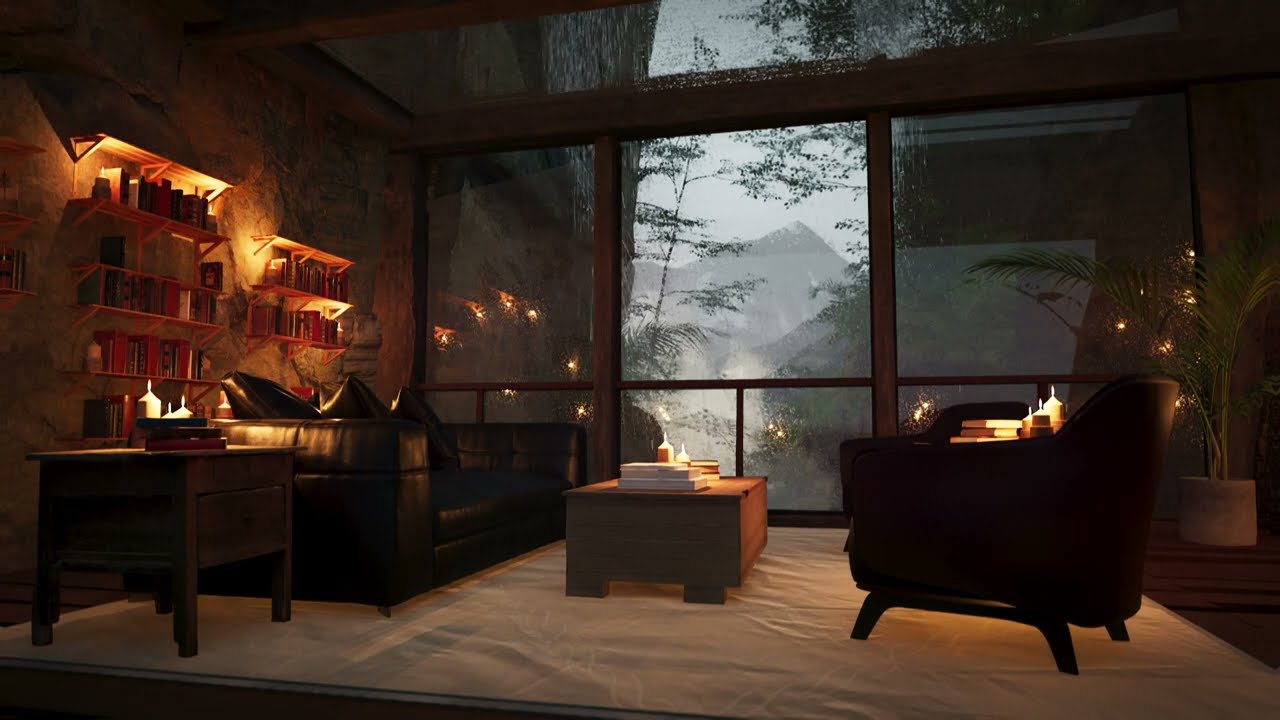 Rainy Reading Room | Rainstorm ASMR