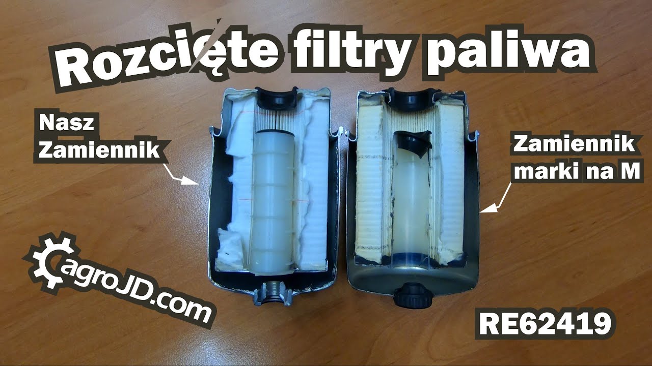 Rozcięte filtry Paliwa John Deere