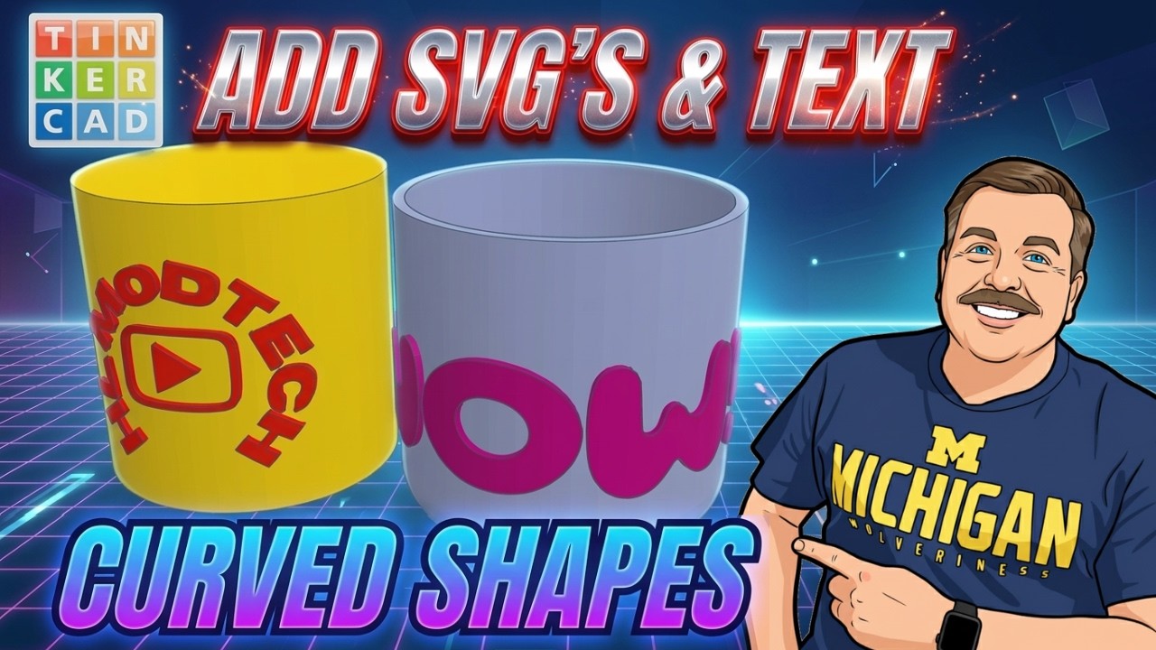 Tinkercad Curves: Intersect STL,  SVG, & Text with Designs! 💯🔥