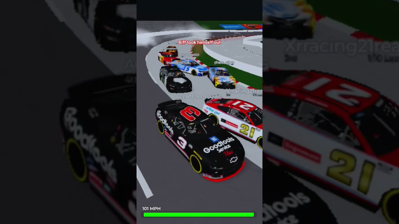 got a lot more #nascar #racing #crash #automobile  #motorsport #gaming #roblox