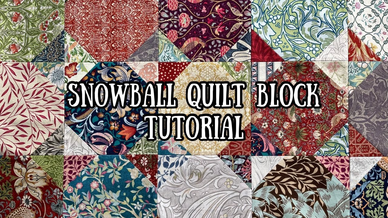 Scrappy snowball quilt blocks tutorial with tips for greater piecing accuracy