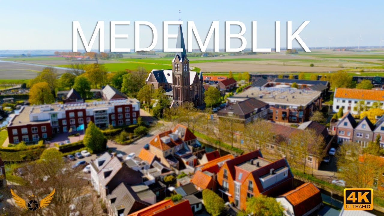 MEDEMBLIK - HOLLAND 🇳🇱 | DRONE RELAXING VIDEO in 4K HDR | DUTCH CITY MEDEMBLIK on RELAXATION MUSIC