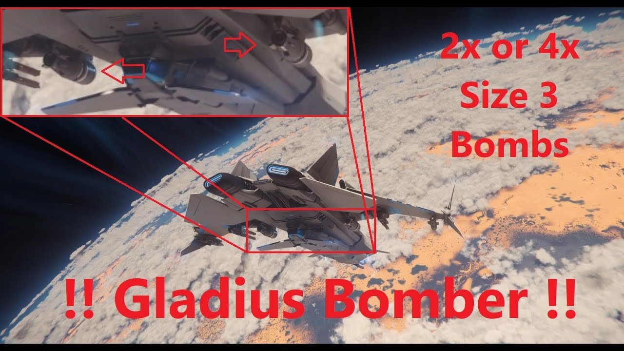 Star Citizen !! Gladius Ground Attack Bomber modification !!