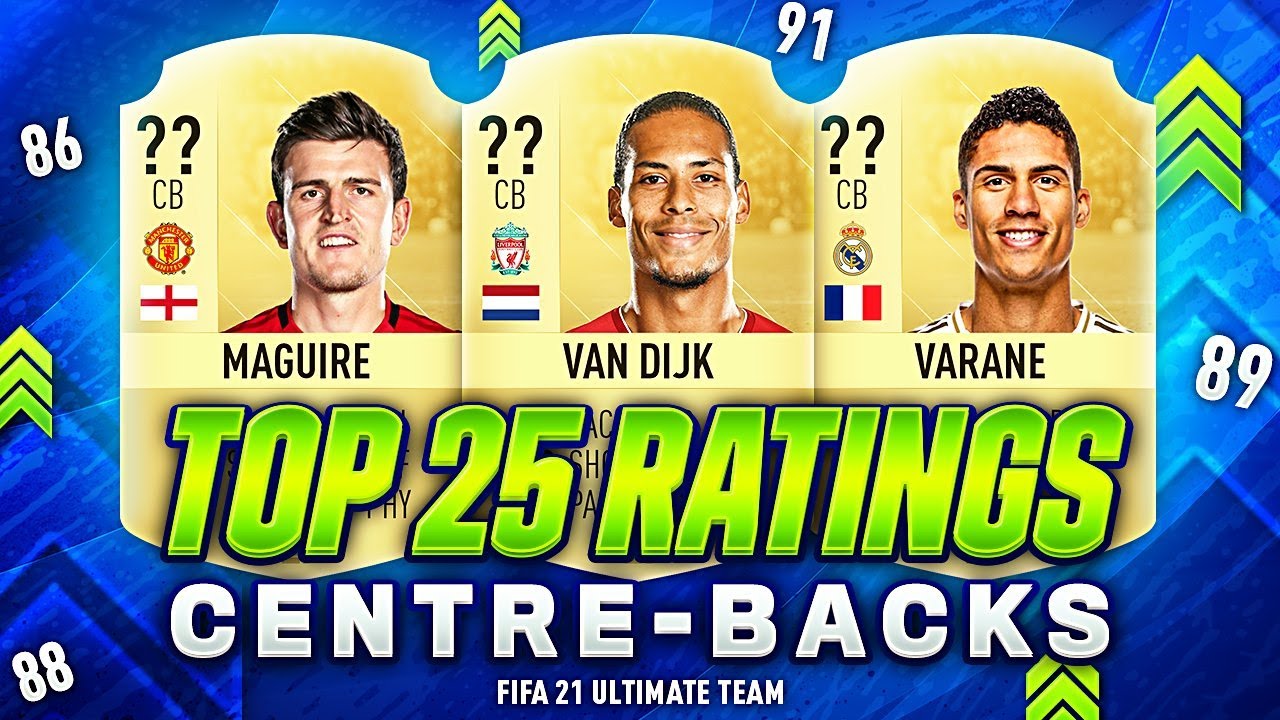 FIFA 21 | TOP 25 BEST HIGHEST RATINGS DEFENDERS/CENTRE BACKS😱🔥| w MAGUIRE VARANE & VAN DIJK | FUT 21