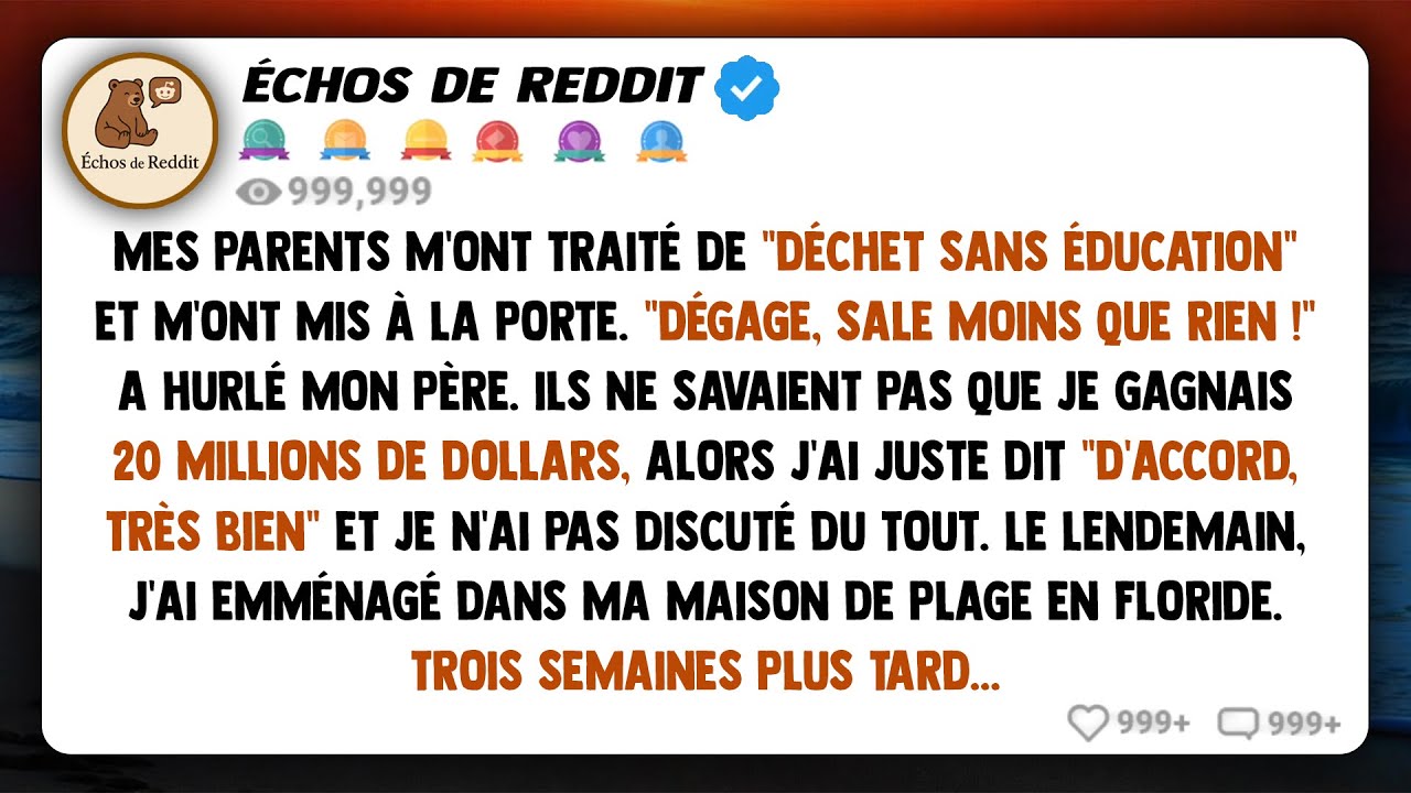 Mes parents m'ont traité de 