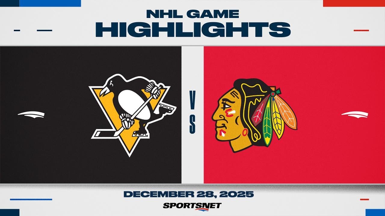 NHL Highlights | Penguins vs. Blackhawks - December 28, 2025