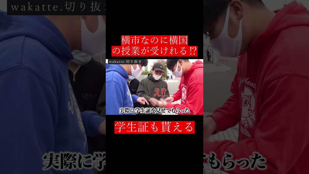 【wakatte.切り抜き】横市なのに横国の授業が受けれる⁉
