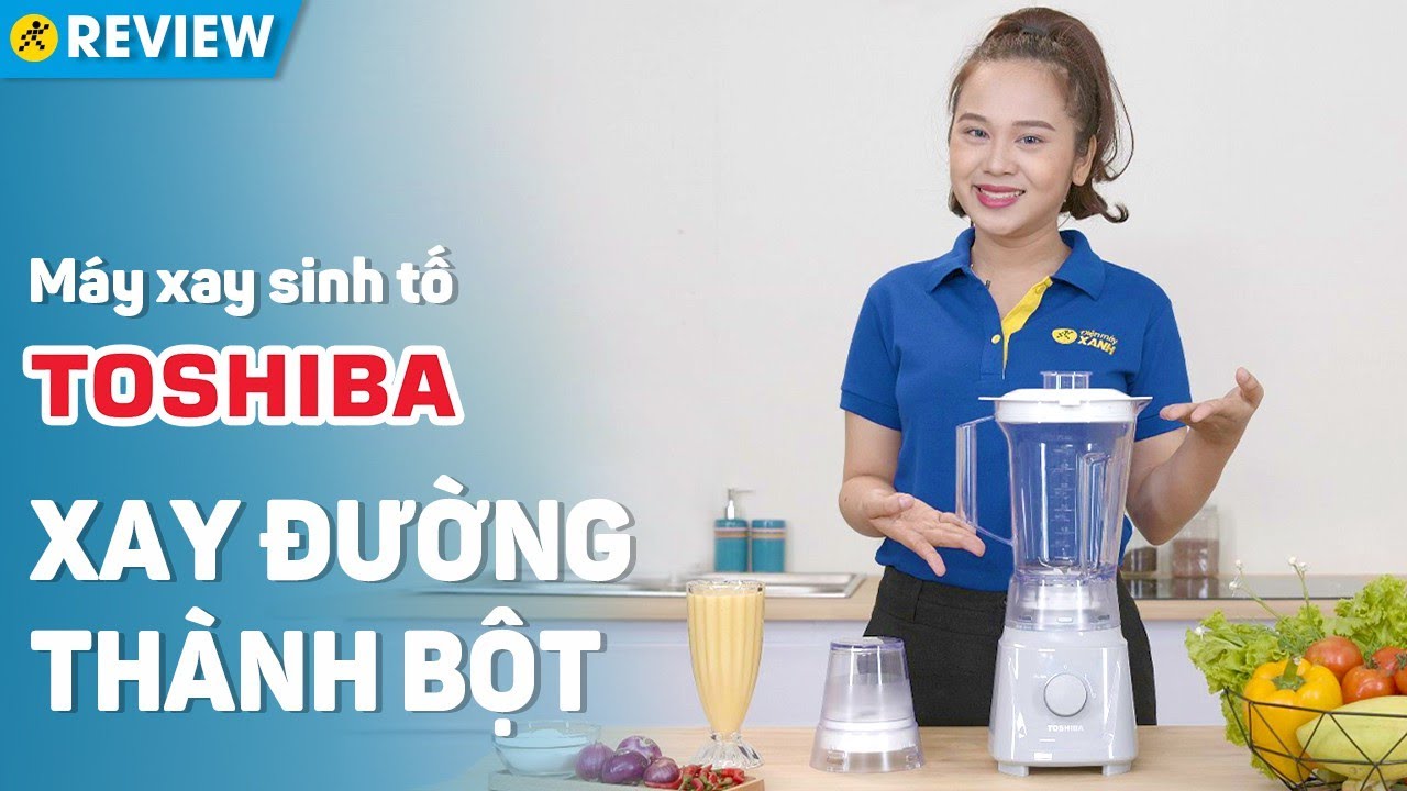 Máy xay sinh tố Toshiba: Xay nhuyễn mịn nhanh, an toàn khi xài (MX-60T(H)) • Điện máy XANH