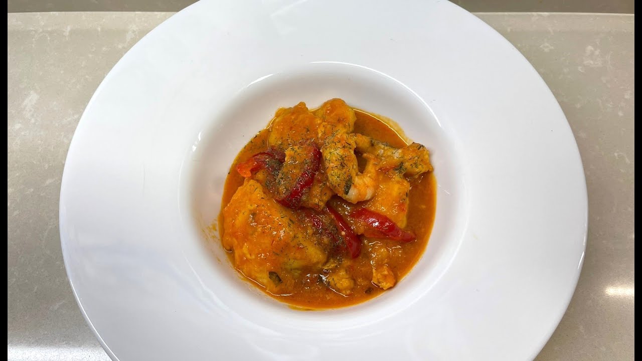 RAPE EN SALSA CON LANGOSTINOS