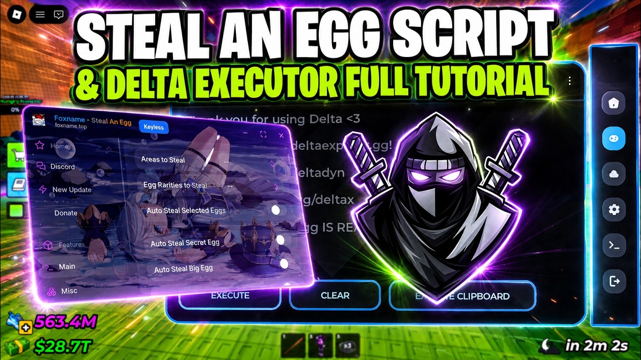 Steal An Egg Script No Key & Delta Executor [Full Tutorial]