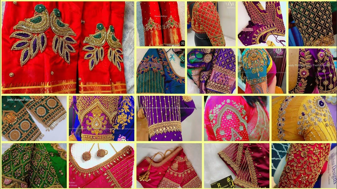 50 Stunning Bridal Blouse Designs | Latest Maggam Work Blouse Design | bridal blouse designs