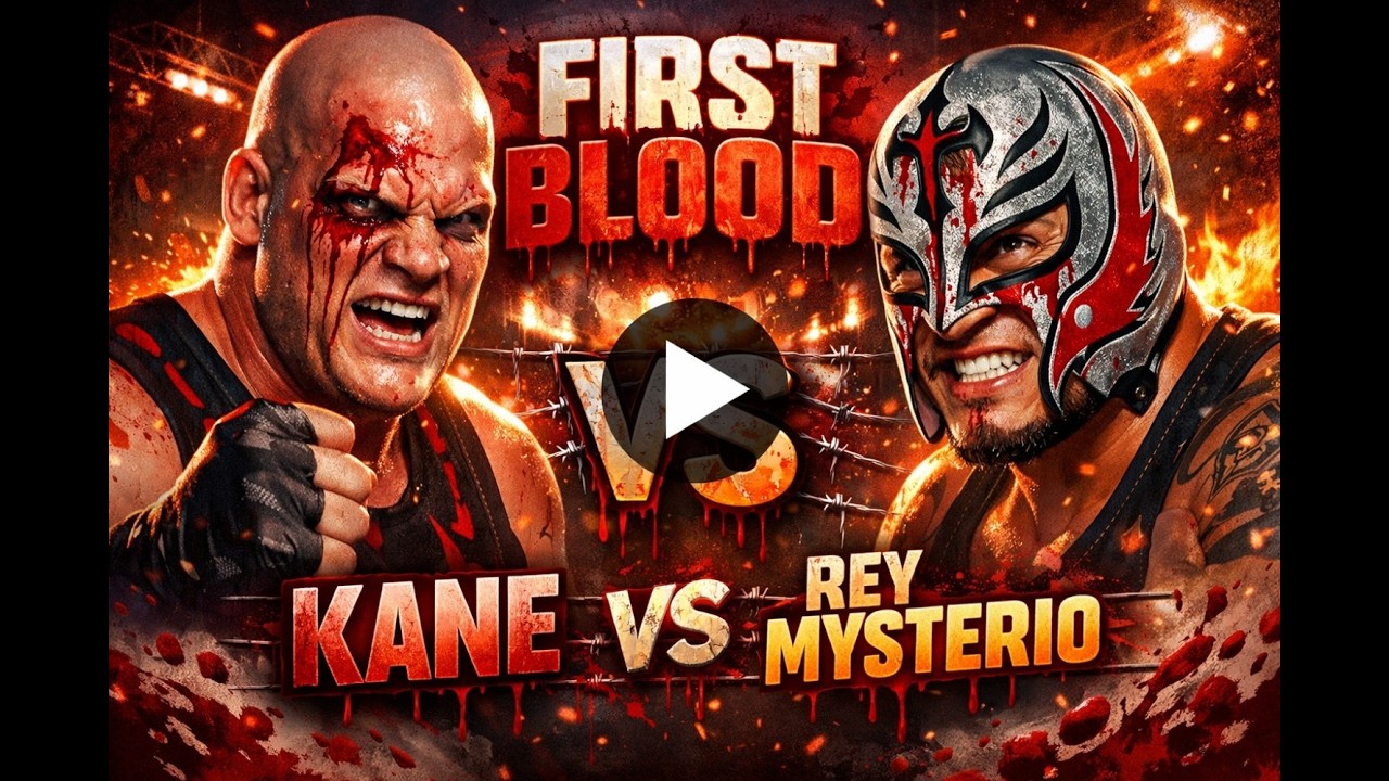 KANE vs Rey Mysterio 🔥 First Blood Match – Brutal WWE Showdown!