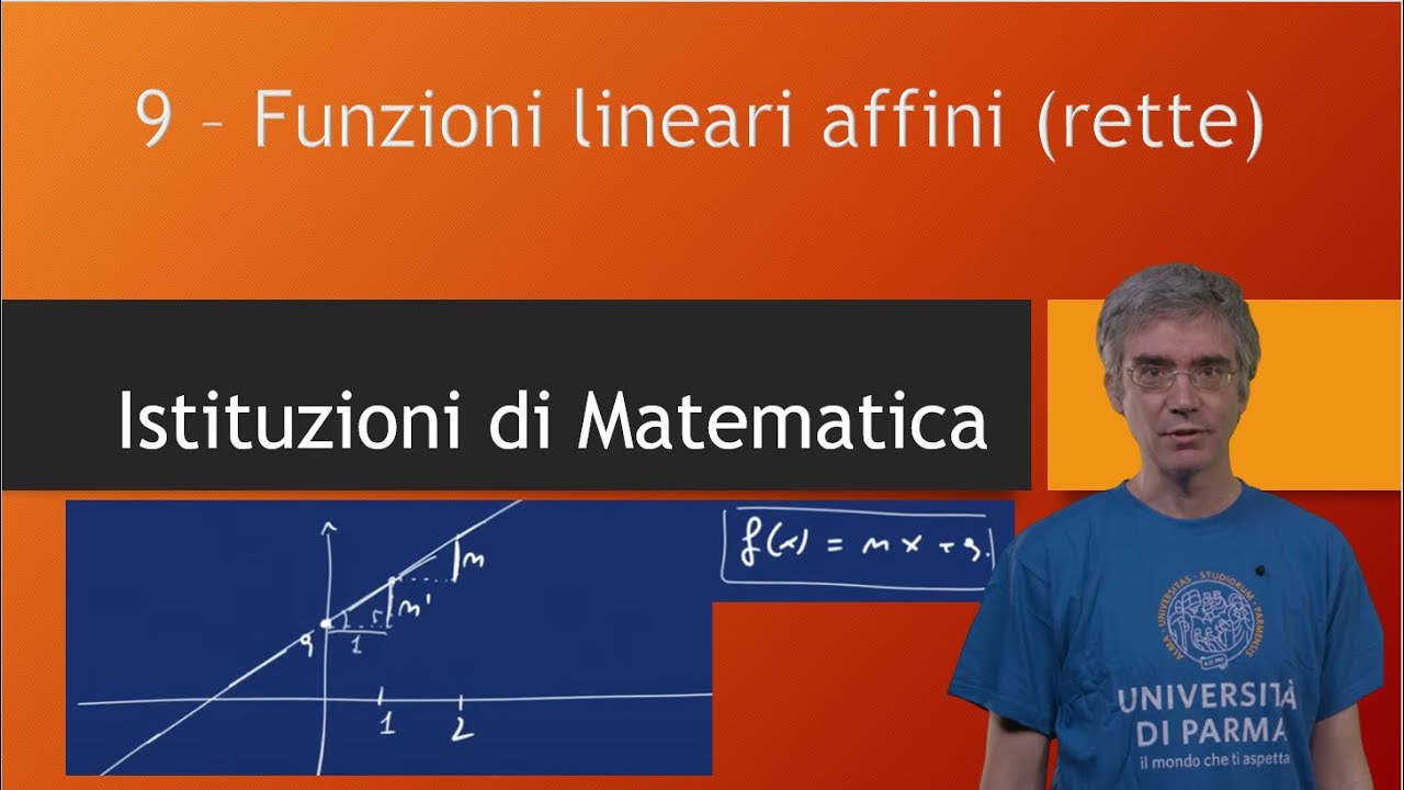 Istituzioni di Matematica 9 - Funzioni lineari affini (rette)