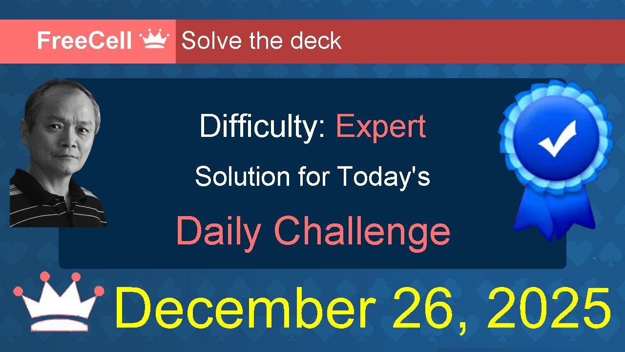 Microsoft Solitaire Collection: FreeCell - Expert - December 26, 2025