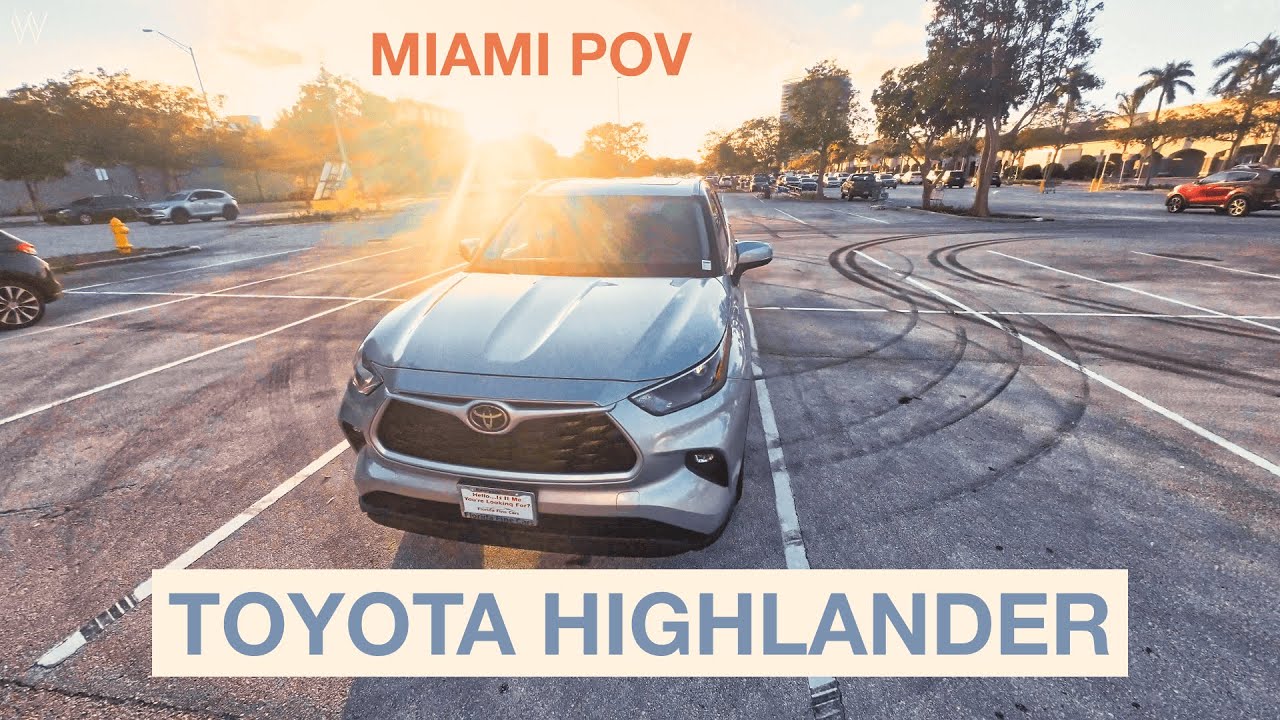 First Ride on Toyota Highlander XLE Trim 2023 | Miami | POV | 4K