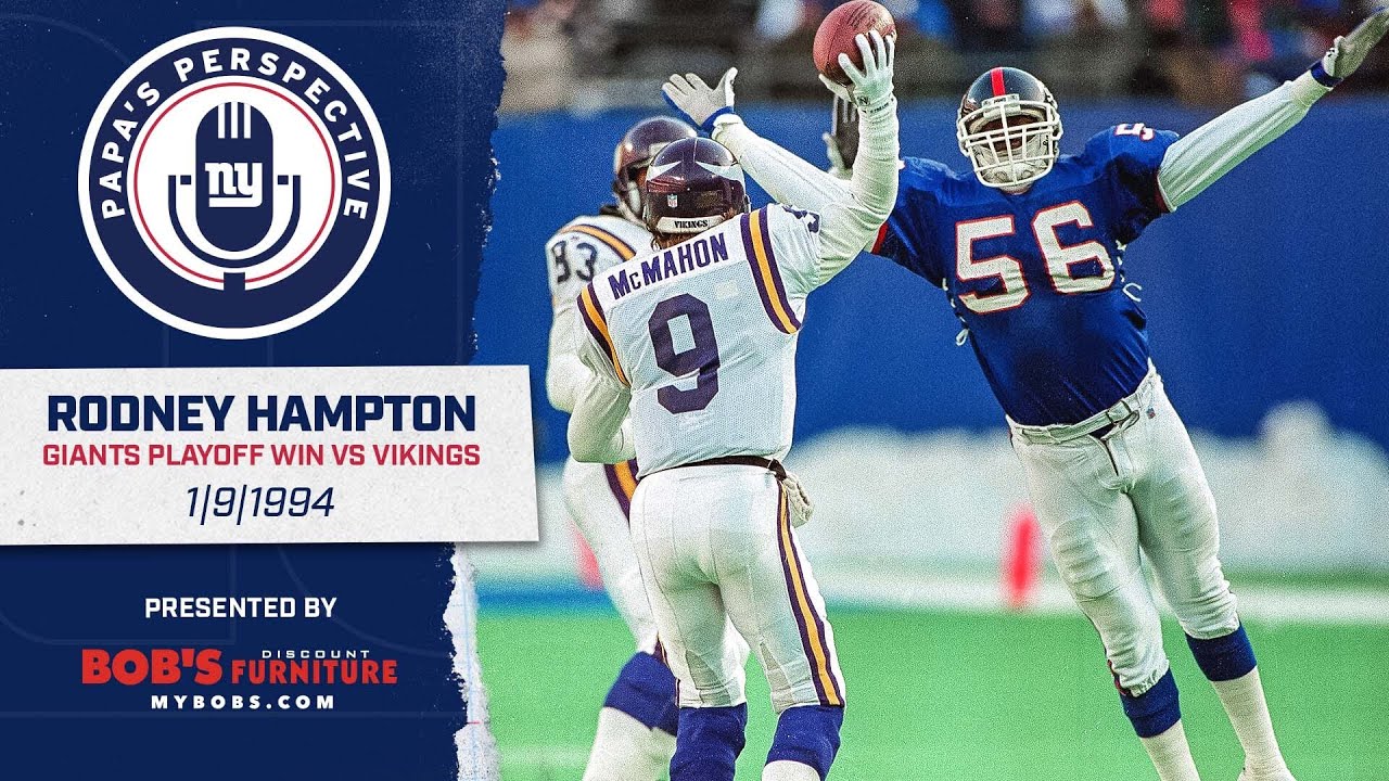 Rodney Hampton Reminisces 1993 Win Over Vikings | New York Giants