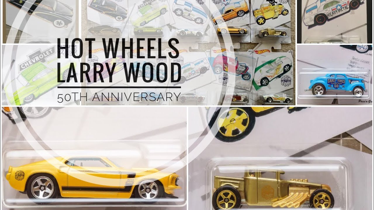 Hot Wheels Larry Wood 50th Anniversary Complete Set Showcase