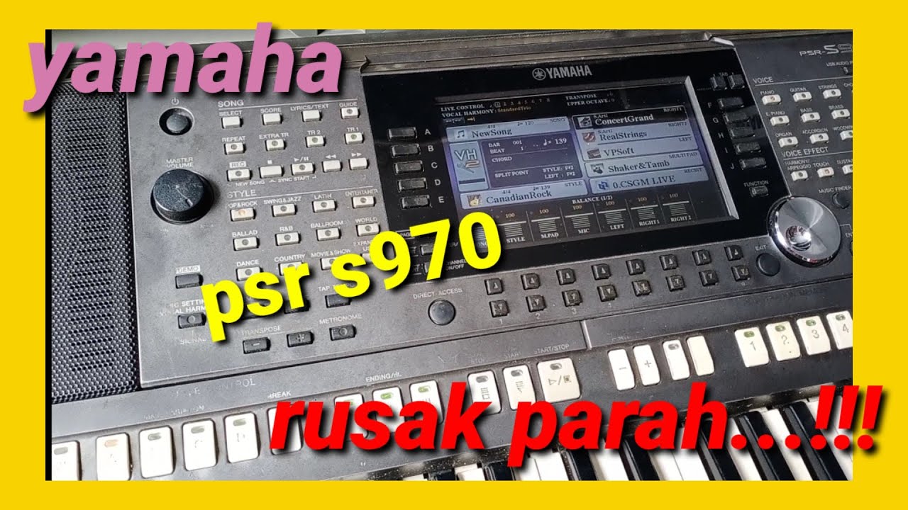 yamaha psr s970 rusak parah.