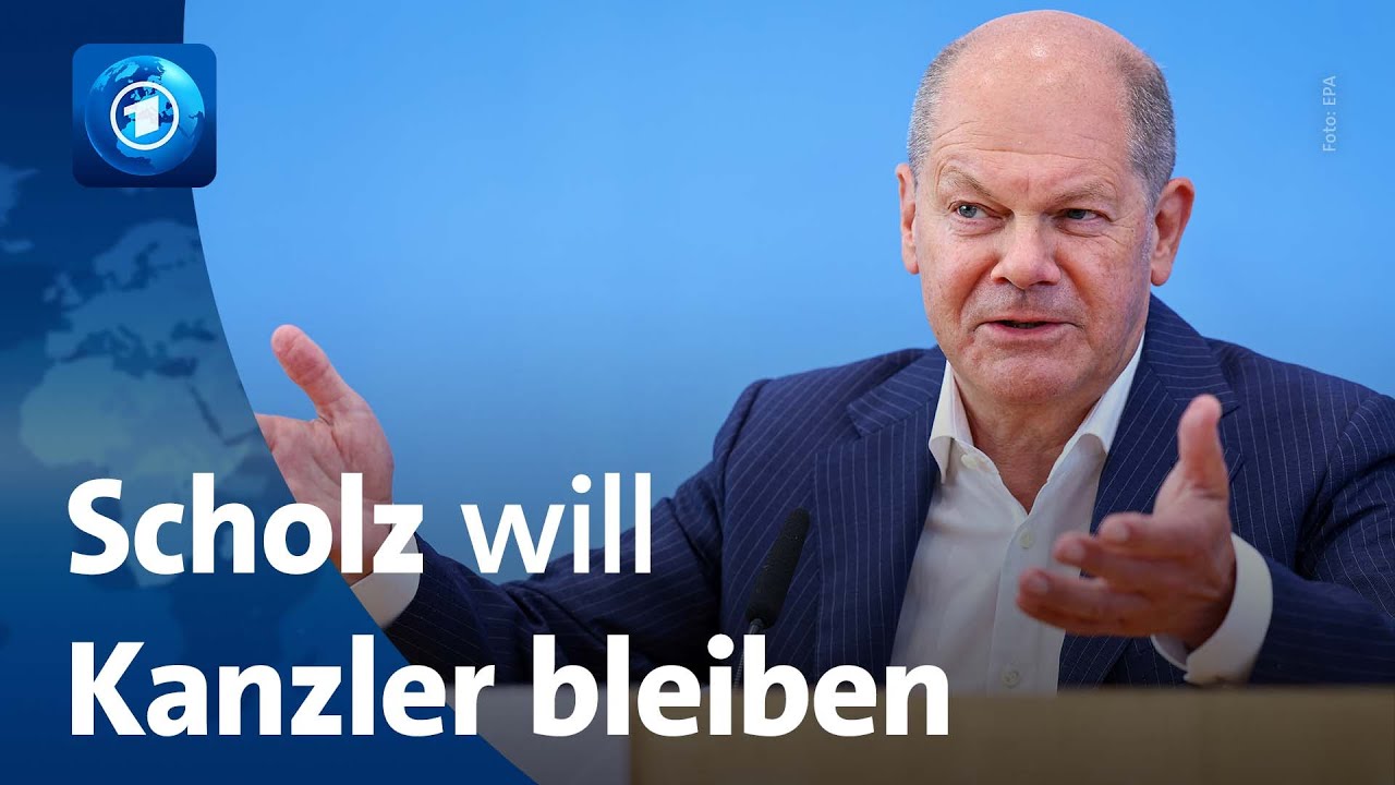 Sommer-Pressekonferenz: Bundeskanzler Olaf Scholz kündigt erneute Kandidatur an