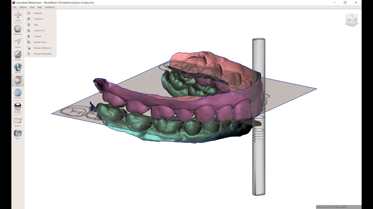 MeshMixer VirtualArticulation HowTo
