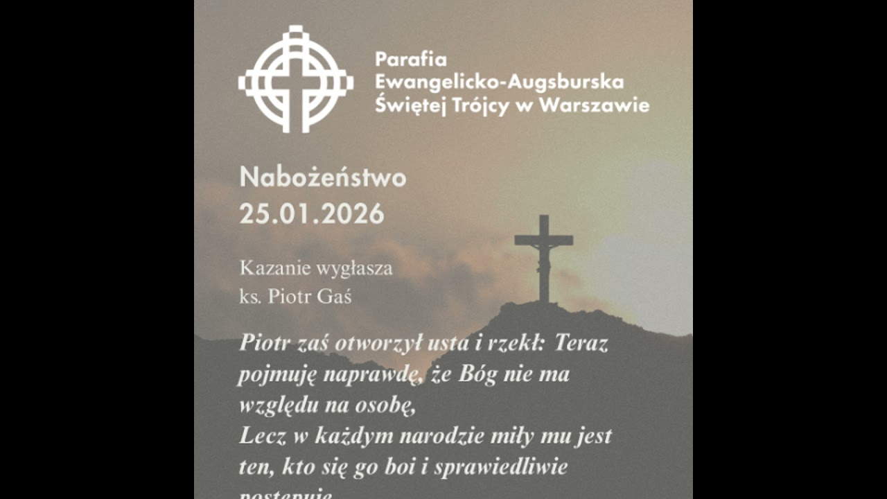 Niedziela ze Słowem, rozważanie z nabożeństwa 25 stycznia 2026