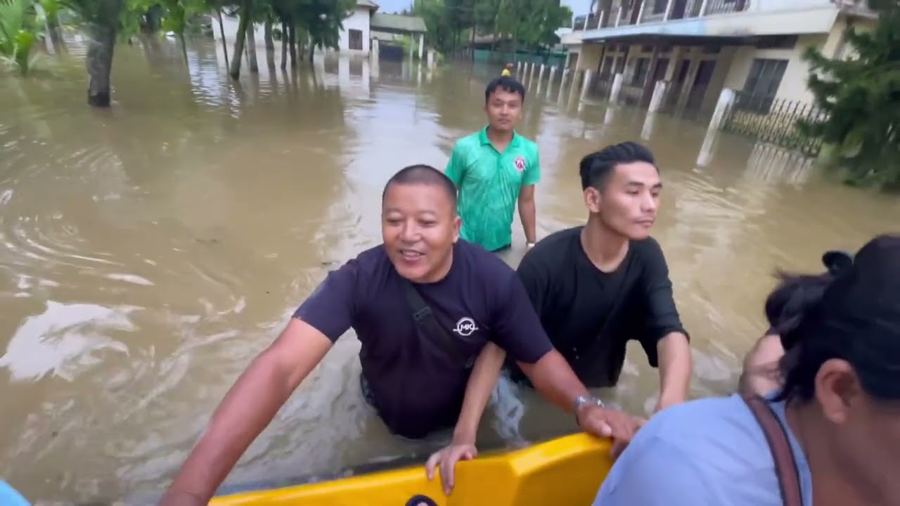 Flood at Dimapur || Safe in His hands || Relief team visiting Church member ||