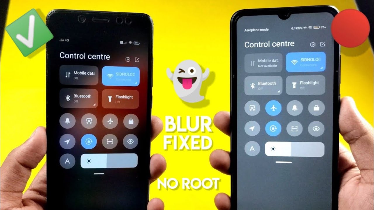 Fixed Control Center Background Grey Blur in Any MIUI 12 & MIUI 12.5 Device | Ft- Redmi 8 & 9 😜