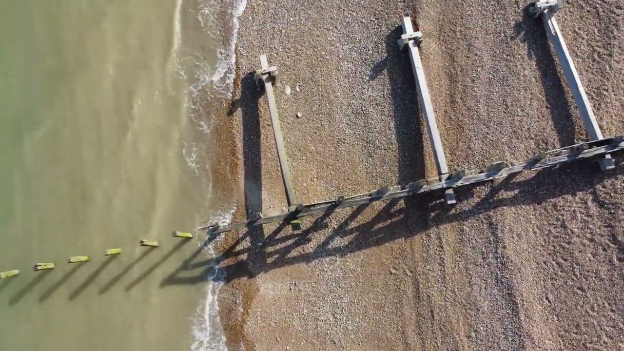 Pevensey Bay beach in 4k