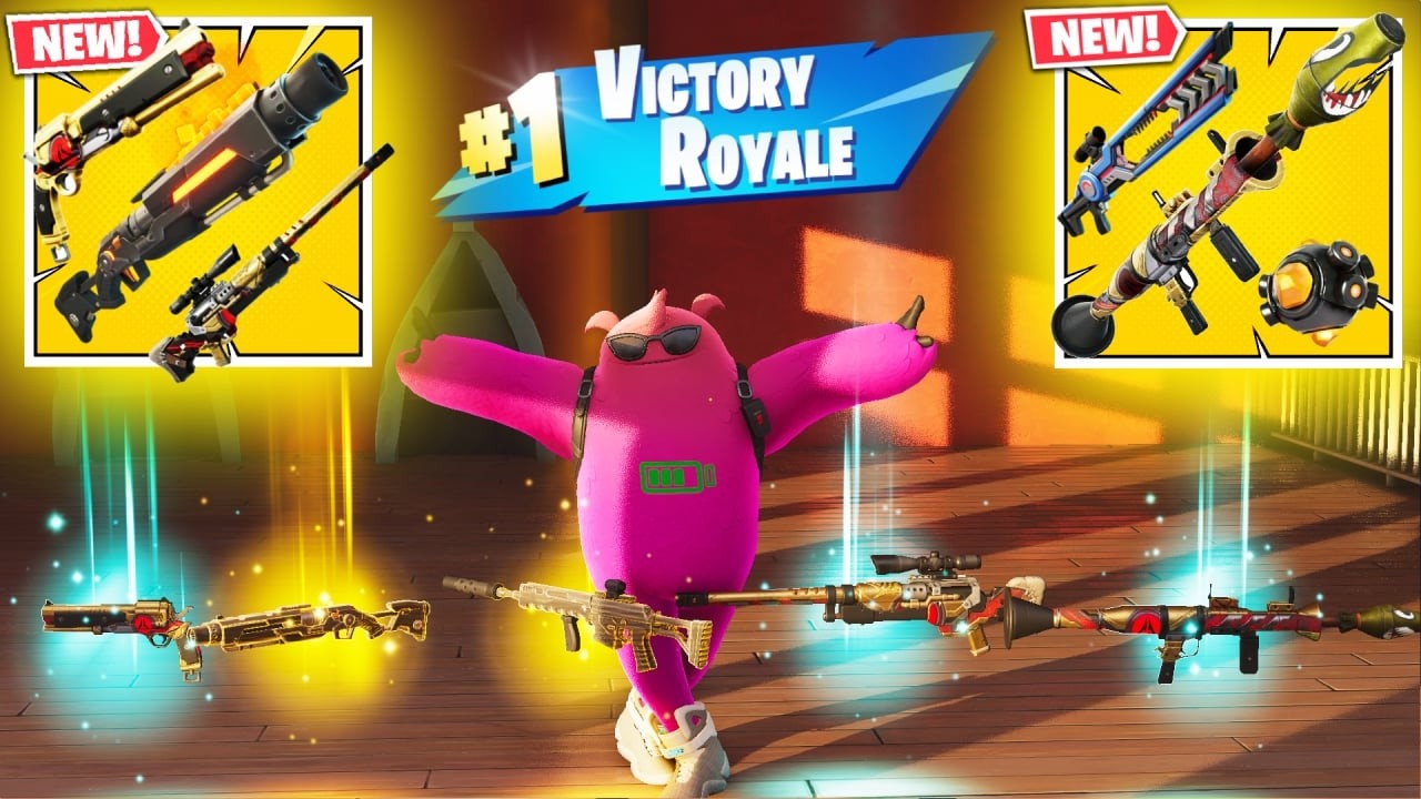 YEDDY ANDROID SKIN vs ALL MYTHIC WEAPONS ( FORTNITE CHAPTER 7 SEASON 2)