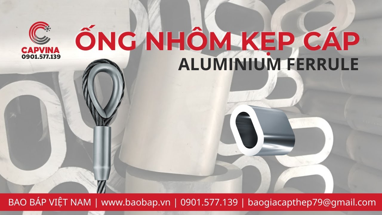 Ống nhôm kẹp cáp (Aluminium Ferrule) các loại | Bao Báp Việt Nam