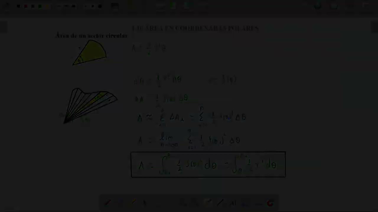 Área en Coordenadas Polares y un ejercicio: área de un circulo tangente al eje x