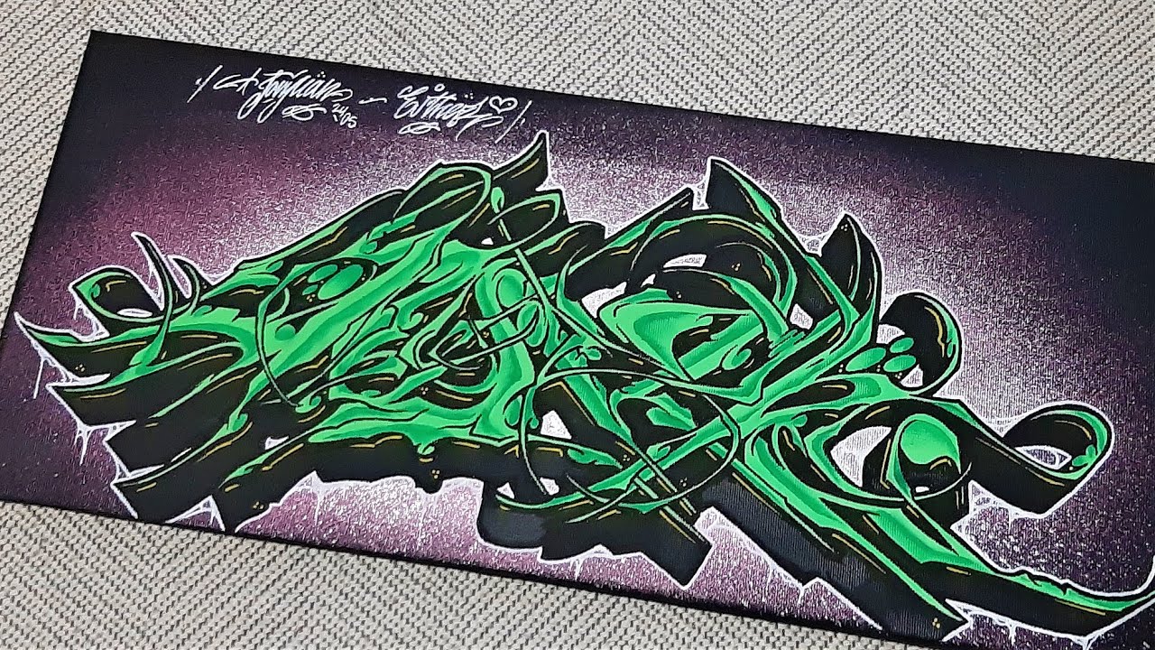 How To Paint WILDSTYLE GRAFFITI CANVAS | Joviman2405 |