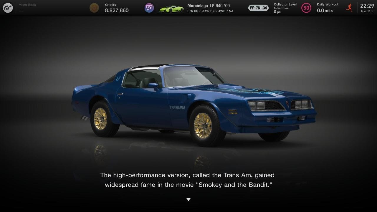 GT7: All About the 1978 Pontiac Firebird Trans Am