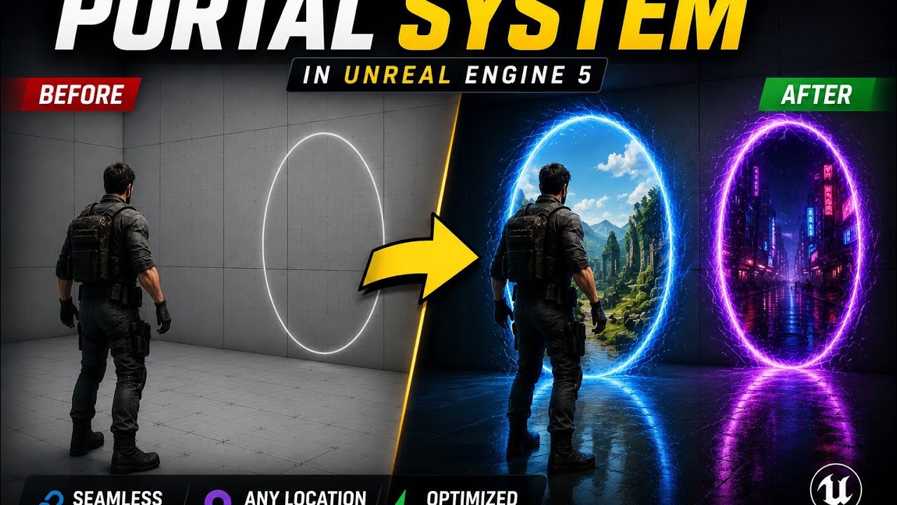 Build a Portal Teleport System in UE5 (Blueprint Only)