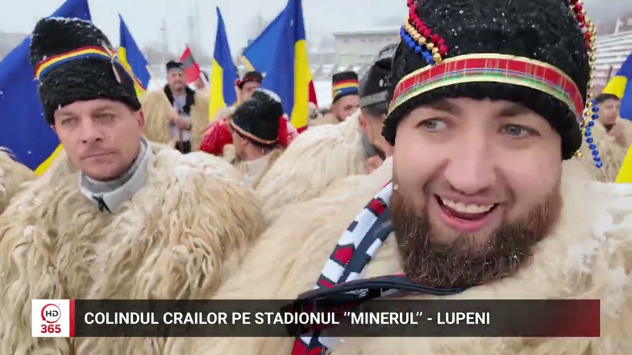 Colindul Crailor pe stadionul “Minerul” Lupeni la meciul dintre Minerul Lupeni-CS Timișul Șag 4-0.