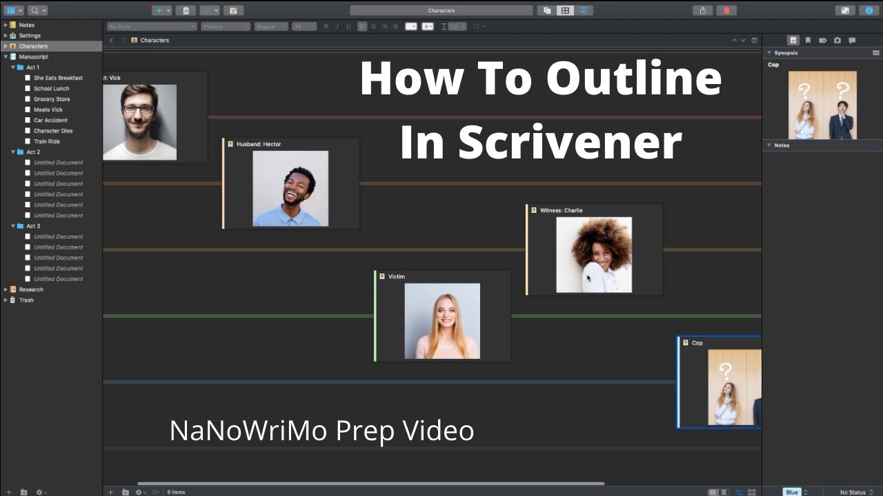 HOW TO OUTLINE IN SCRIVENER | CAMP NANOWRIMO PREP | HOW TO SETUP A NOVEL