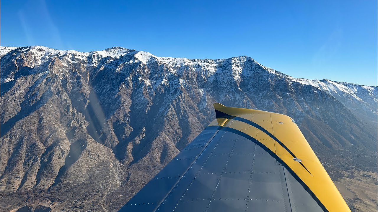 Flying over the Rocky Mountains in a Sling TSI