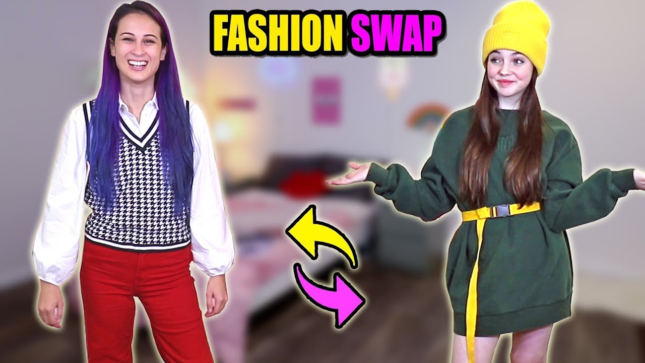BIBI EN IK RUILEN EN DRAGEN ELKAARS OUTFITS! - FASHION SWAP || Fan Friday