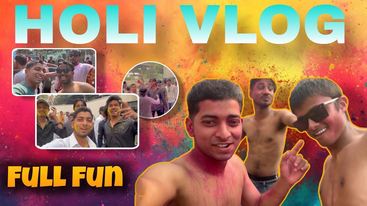HOLI VLOG FULL FUN 🤩😂 @aarushbhola17  @VarunYadavLailaa 