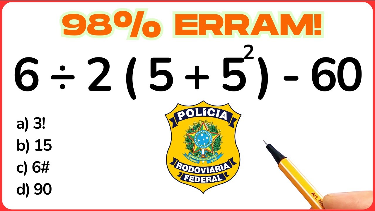 CONSEGUE RESOLVER ESSA❓ É MAIS FÁCIL QUE PARECE🔥QUESTÃO DE CONCURSO PÚBLICO!