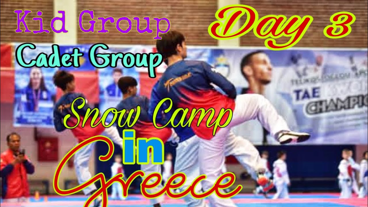 Day3 International Taekwondo Top Snow Camp , Kozani,Greece 3-7January 2024 #taweesilp_tkd_thailand