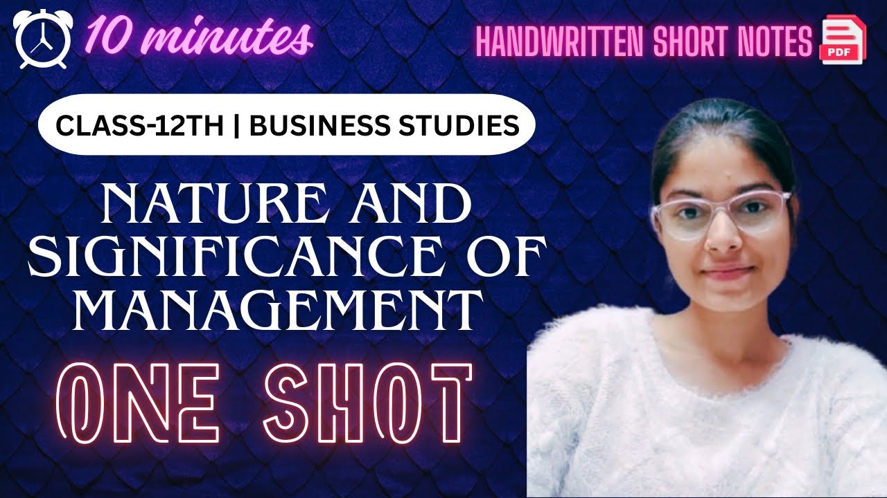 Chapter - 1 Nature and significance of Management | ONE SHOT | CLASS-12 | RBSE BOARD 