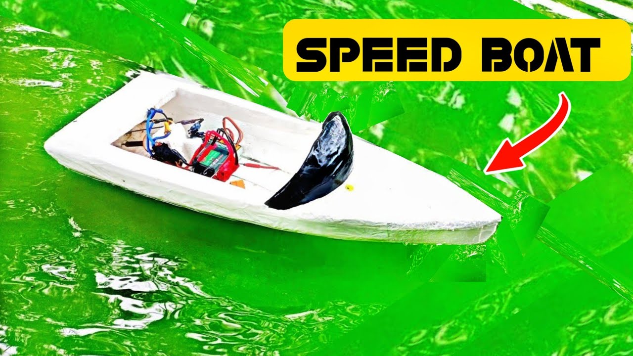 How to make RC speed boat using styrofoam & brushless Motor